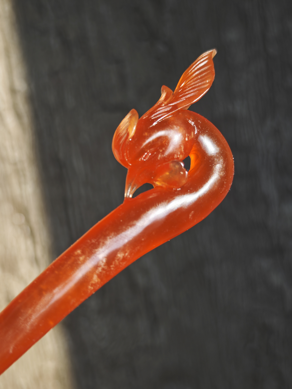 Crimson Phoenix Hairpin: Auspicious Embrace