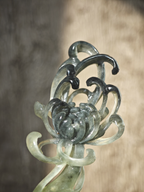 Ink Chrysanthemum Jade Pin