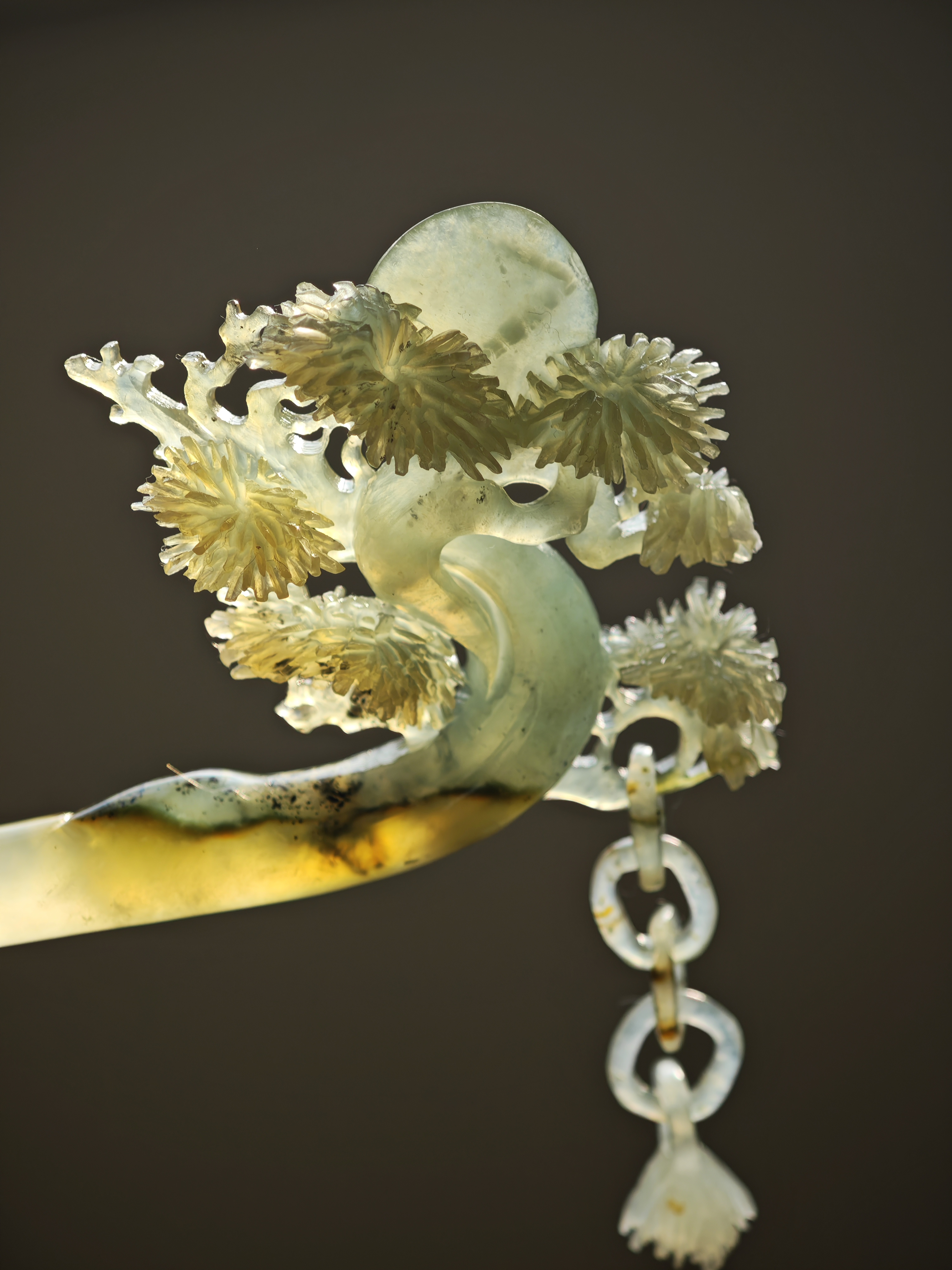 Pine Bloom Verdure Jade Hairpin