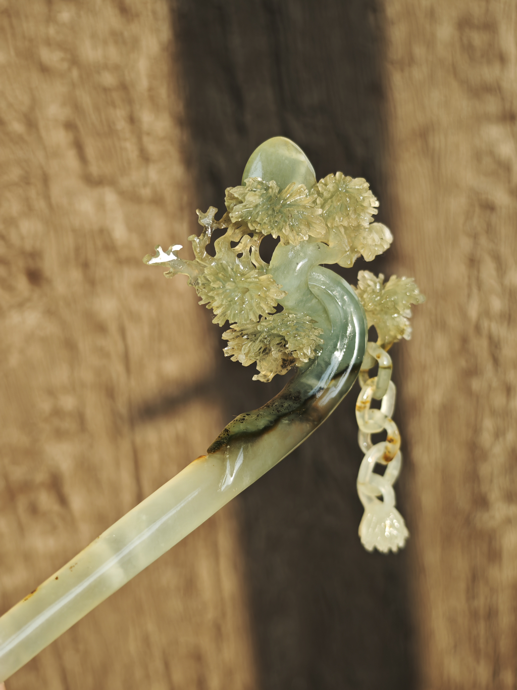 Pine Bloom Verdure Jade Hairpin