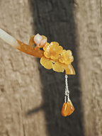Golden Blossom & Spring Bud Jade Hairpin