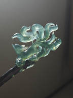 Azure Nine-Tailed Fox with Flowing Tails
