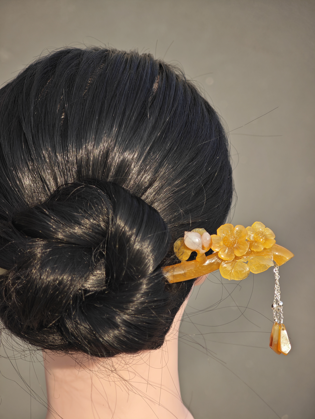 Golden Blossom & Spring Bud Jade Hairpin