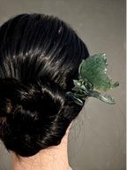 Azure Wings — Jade Butterfly Hairpin & Sculptural Decor