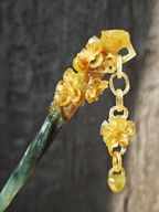 Golden Plum with Dangling Bloom