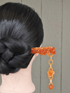 Crimson Plum with Dangling Blossom