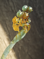 Emerald & Amber Bud Cluster Jade Hairpin