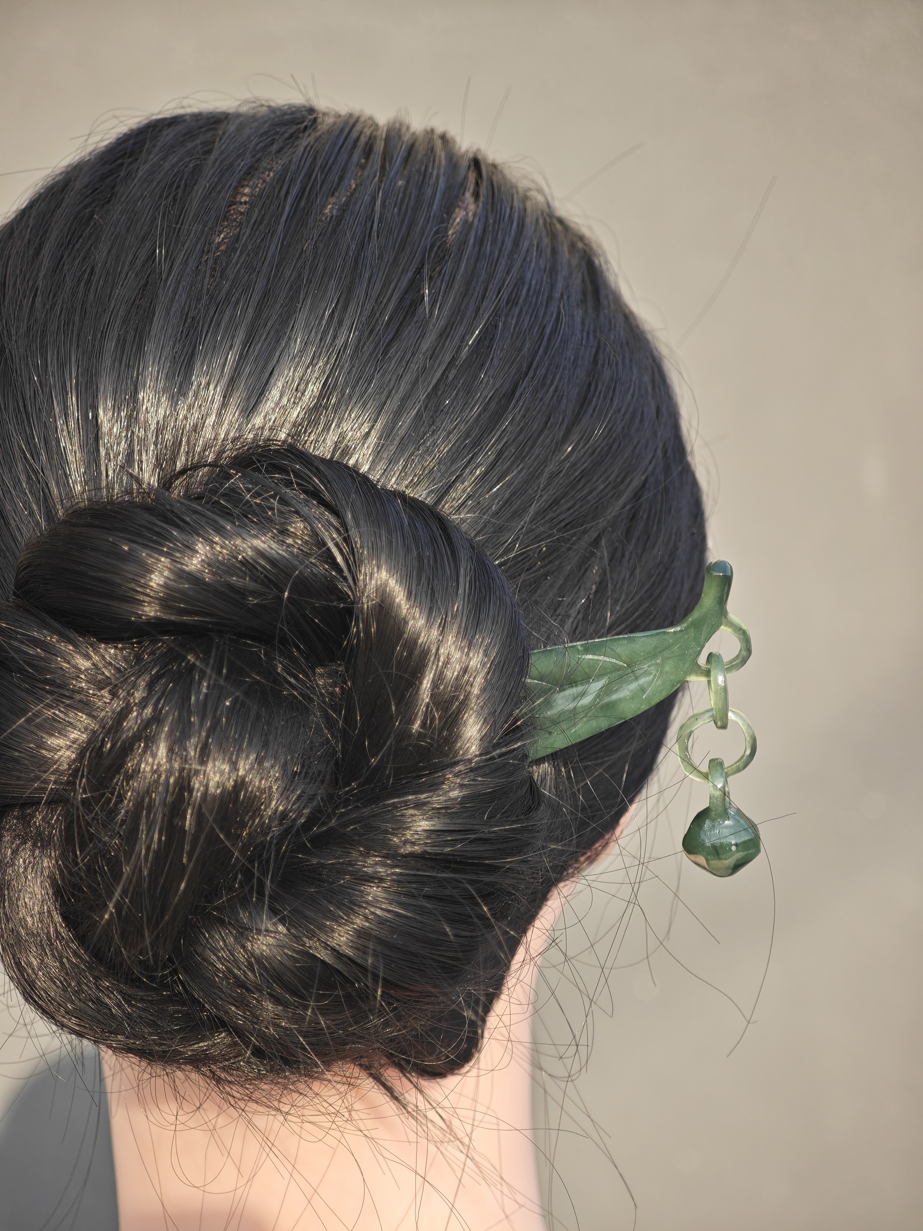 Verdant Leaf Jade Hairpin