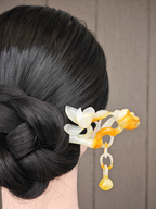 Jade Lotus with Dewdrop Hairpin