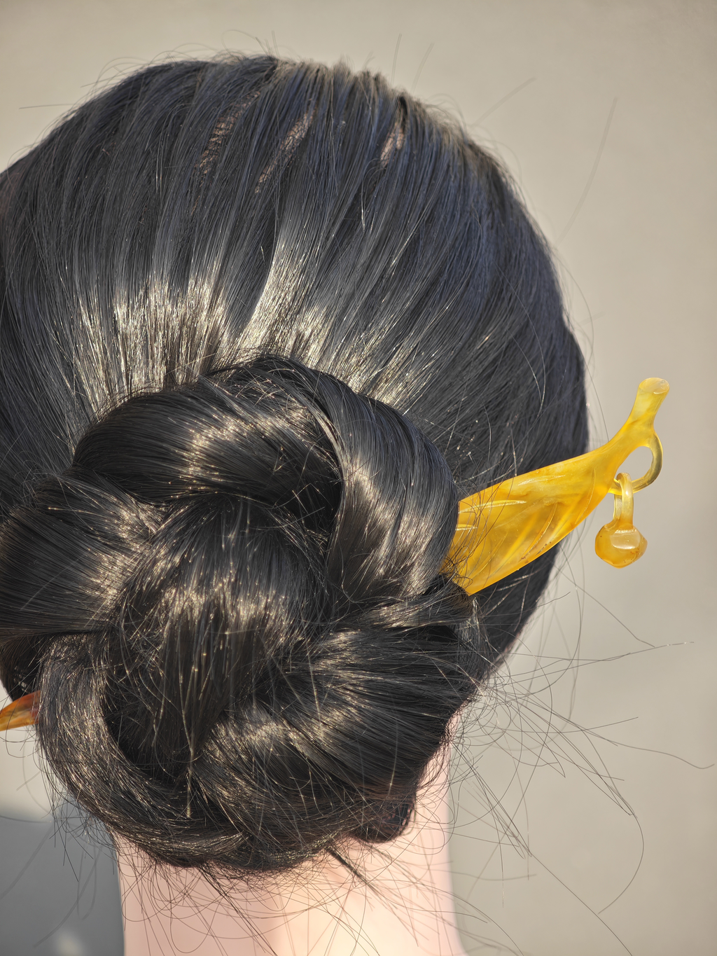 Golden Leaf Luminous Jade Hairpin