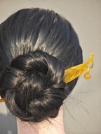 Golden Leaf Luminous Jade Hairpin