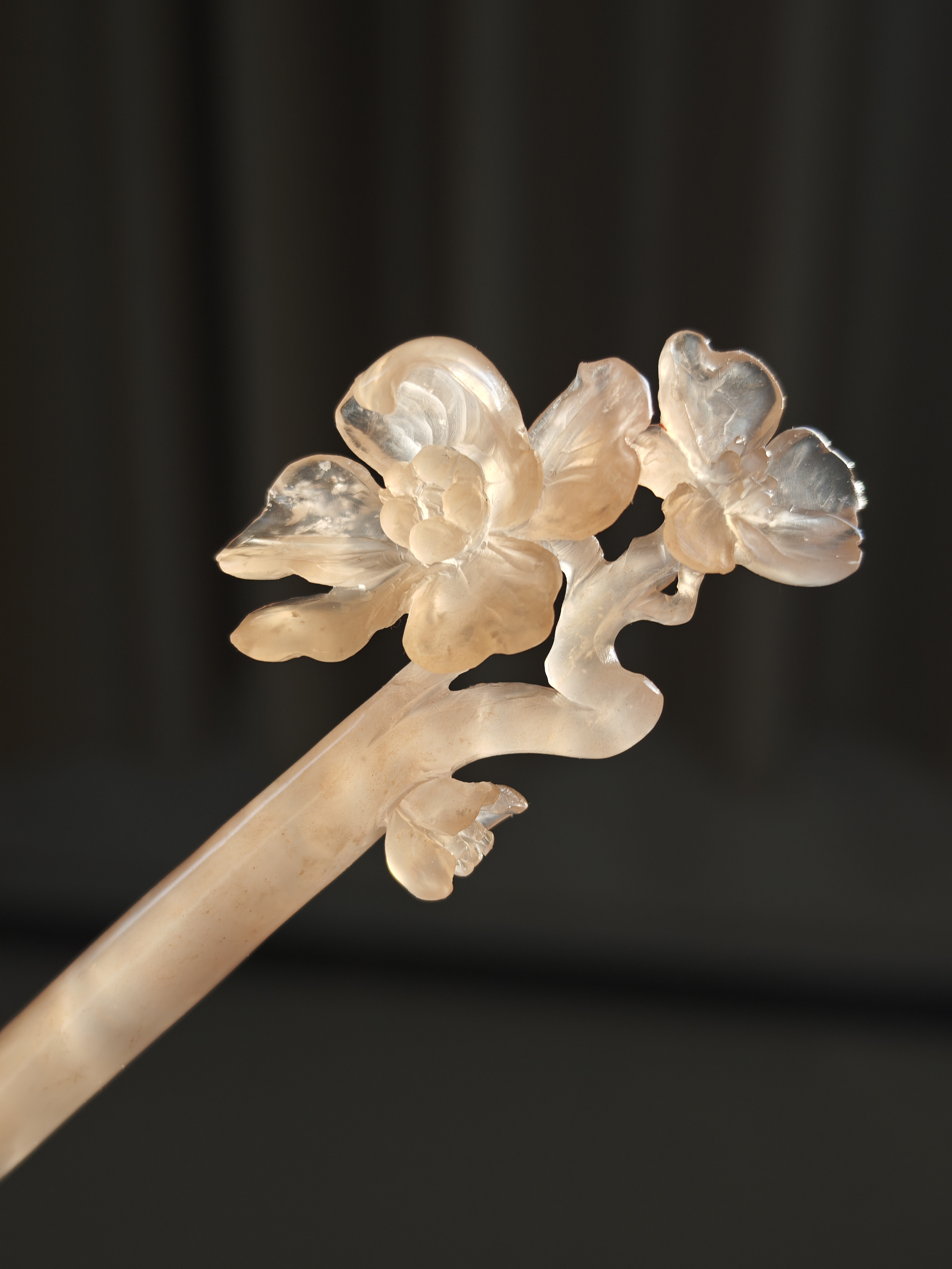 Pink Jade Blossom Hairpin