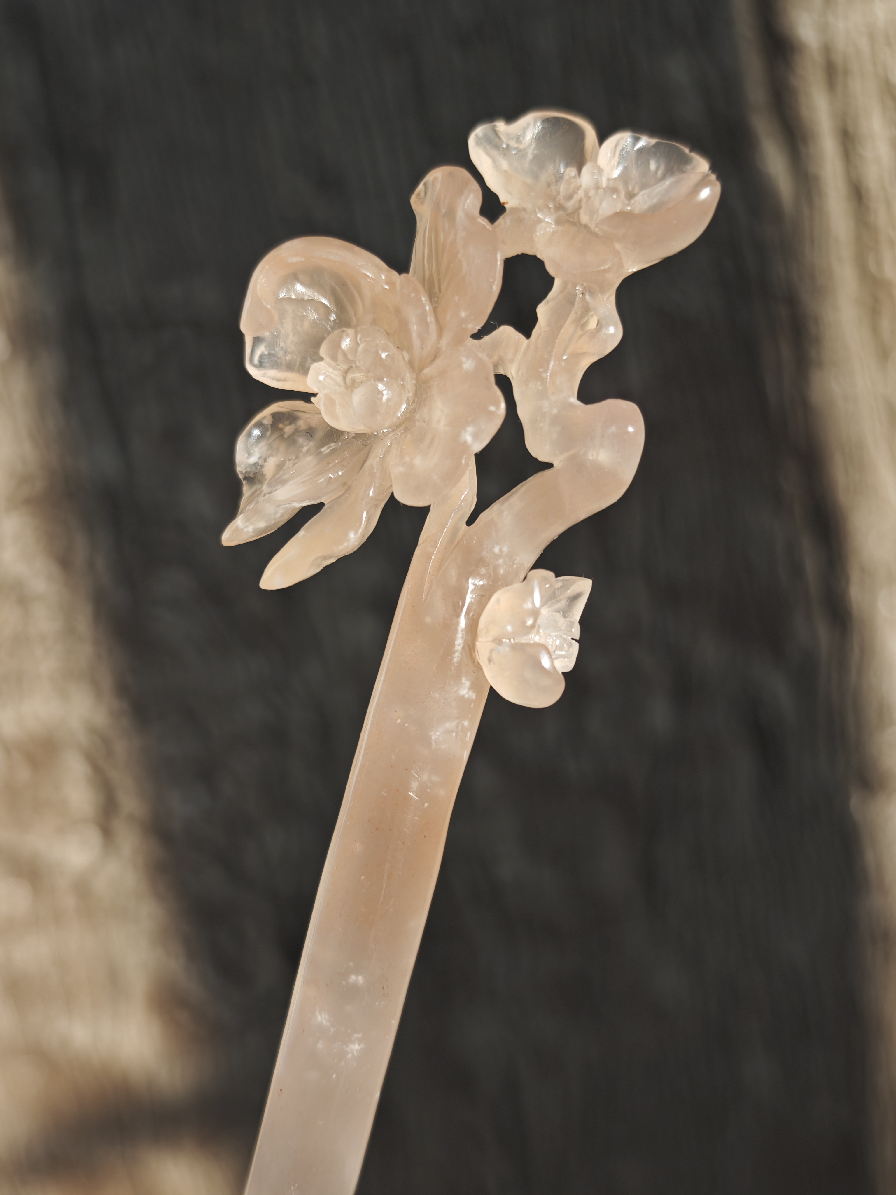 Pink Jade Blossom Hairpin