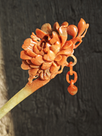 Scarlet Peony Jade Hairpin