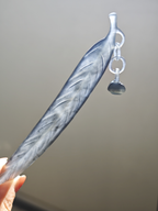 Smoky Leaf Draped Jade Hairpin