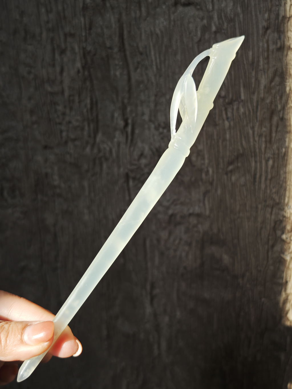 Lucent Bamboo New Node Jade Hairpin