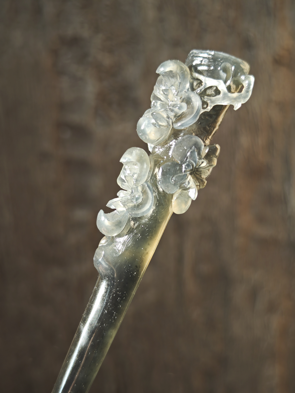 Moonlit Winter Plum Jade Hairpin