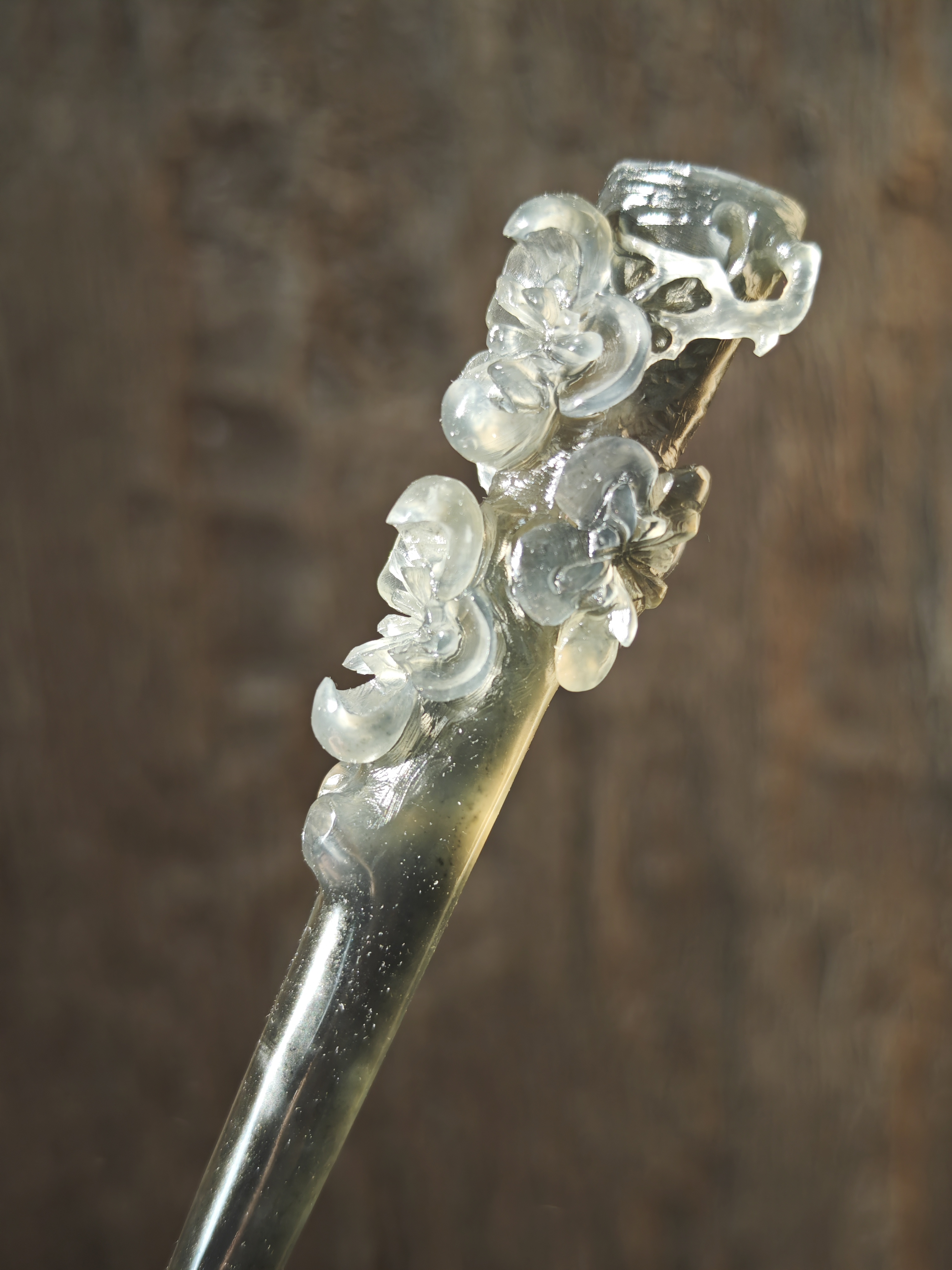 Moonlit Winter Plum Jade Hairpin