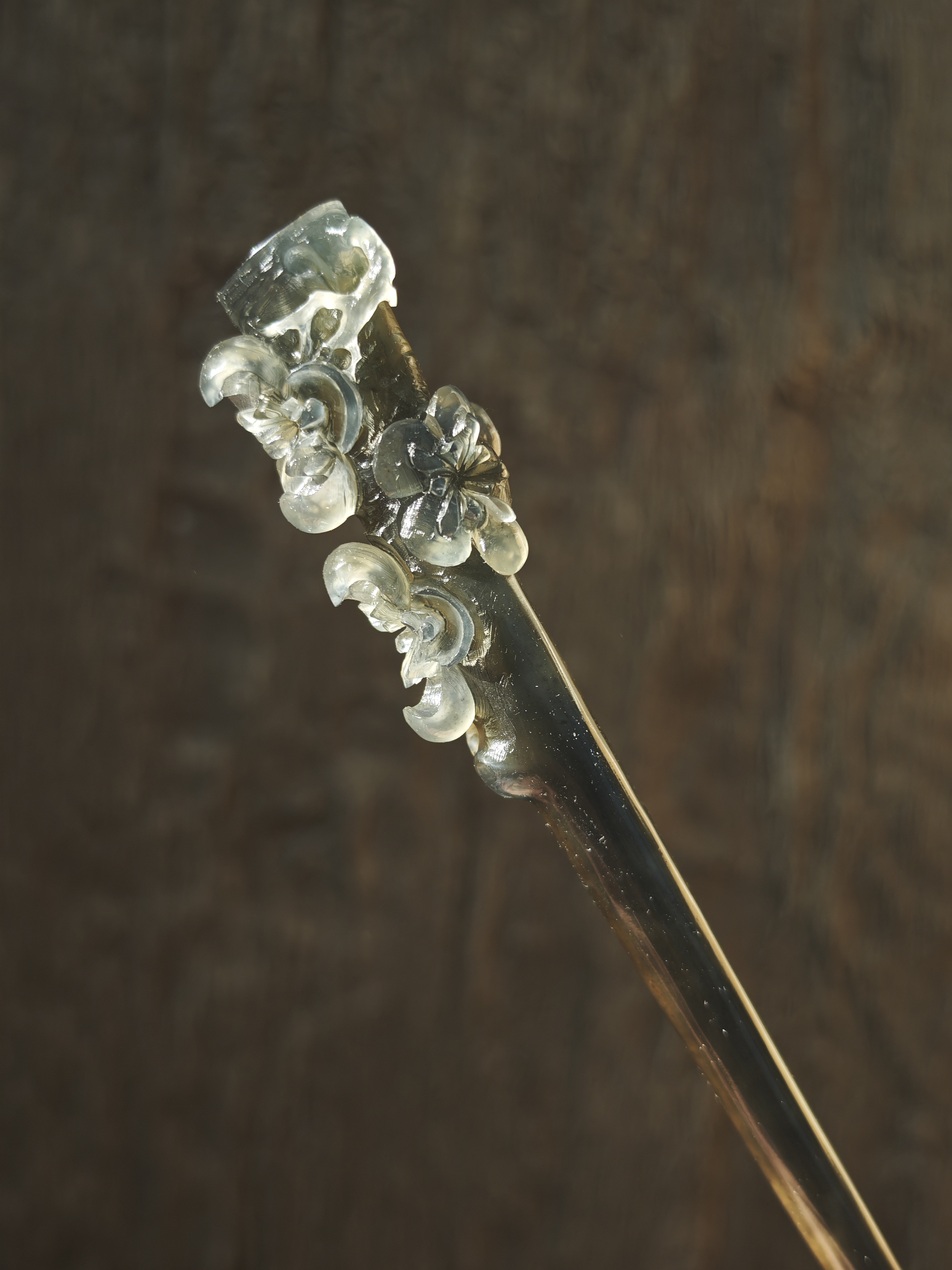 Moonlit Winter Plum Jade Hairpin