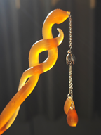 Silk-Twisted Warm Jade Hairpin