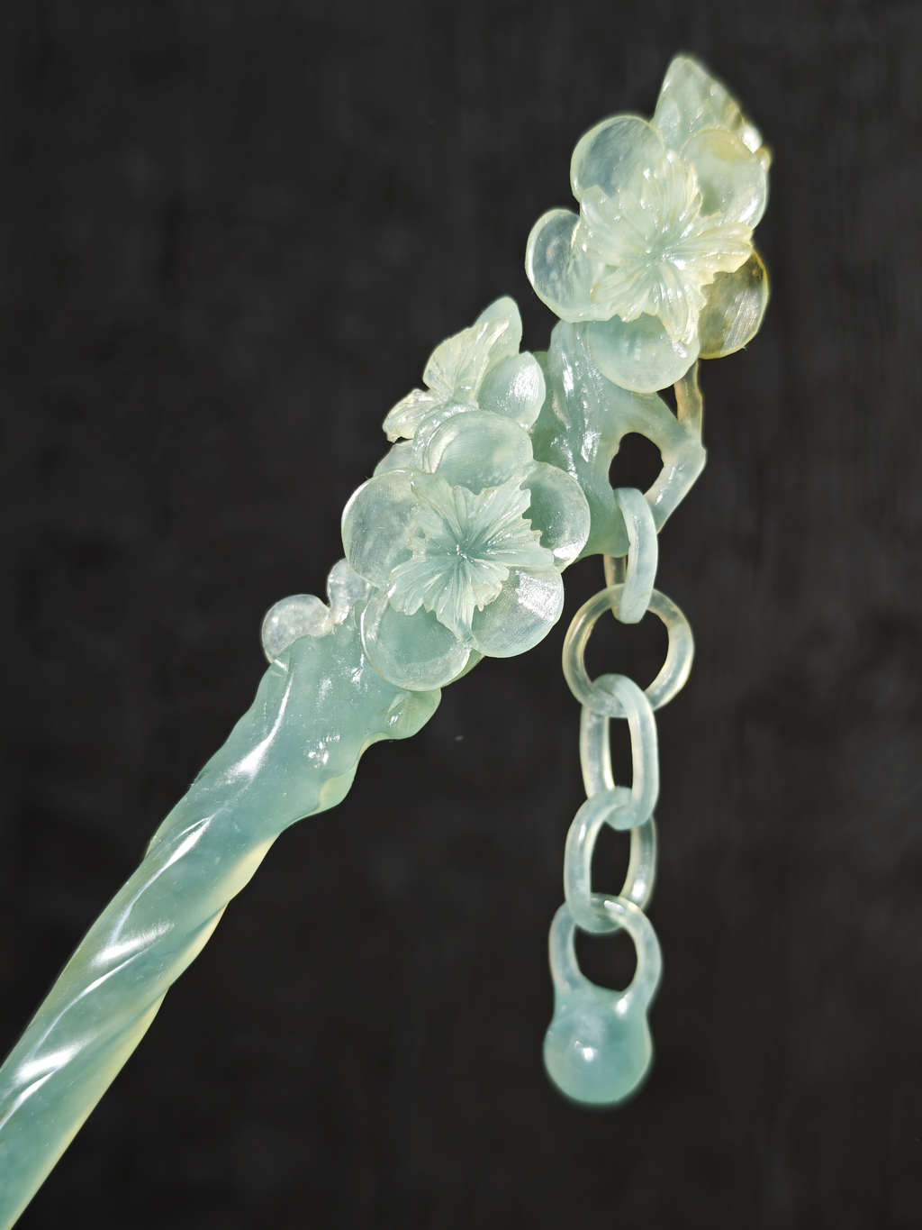 Clear Brook Plum Jade Hairpin