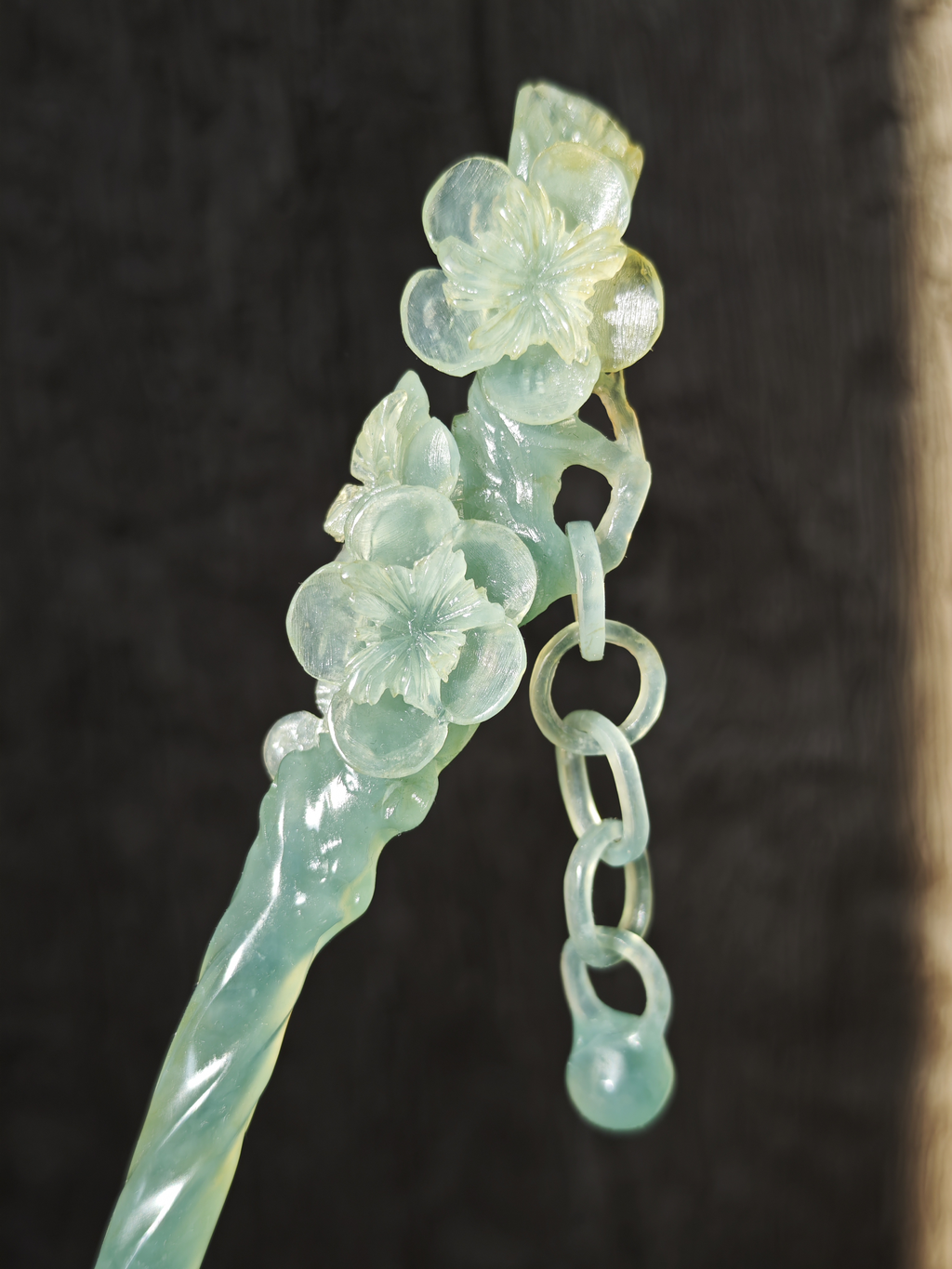 Clear Brook Plum Jade Hairpin