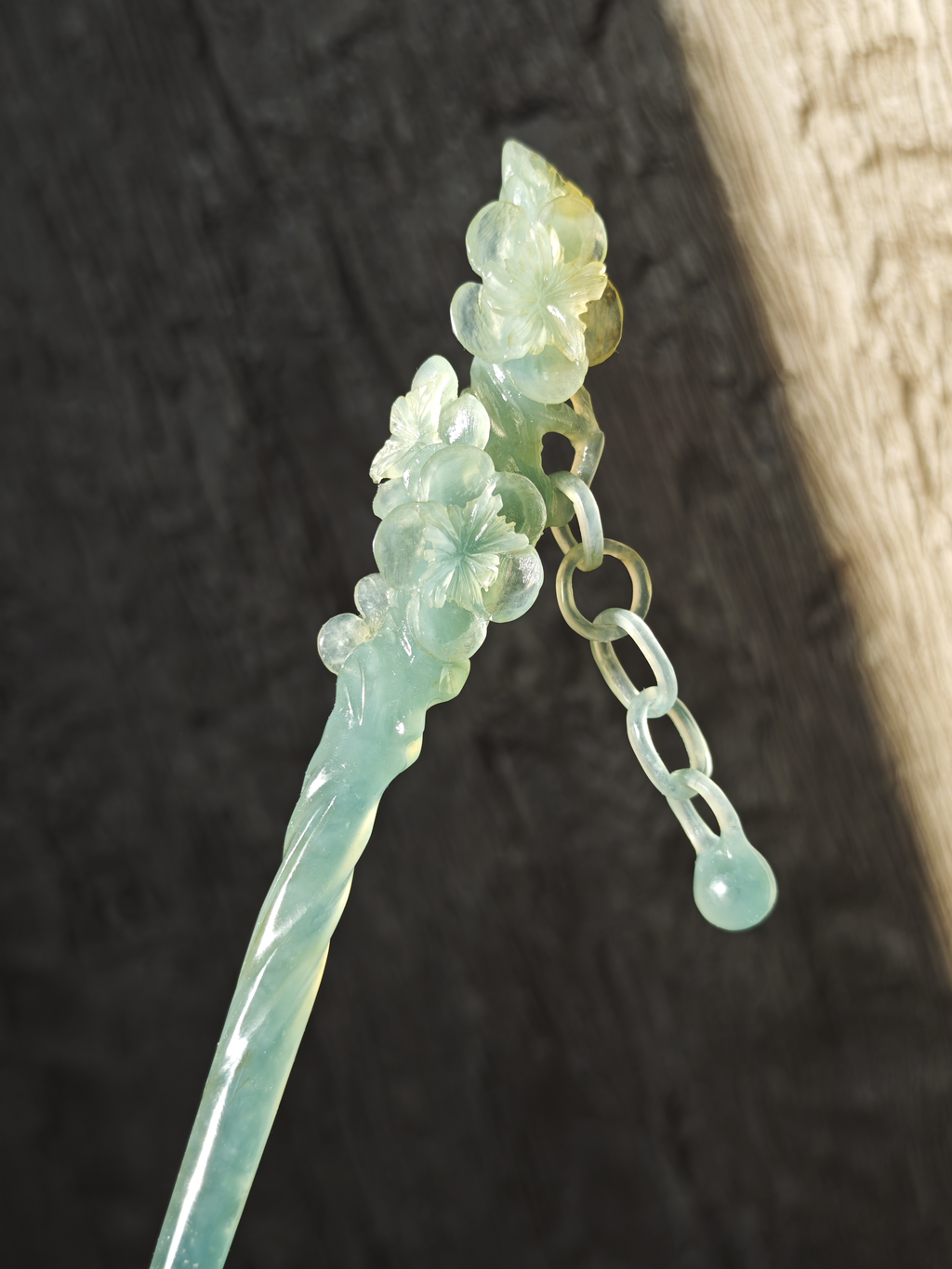Clear Brook Plum Jade Hairpin