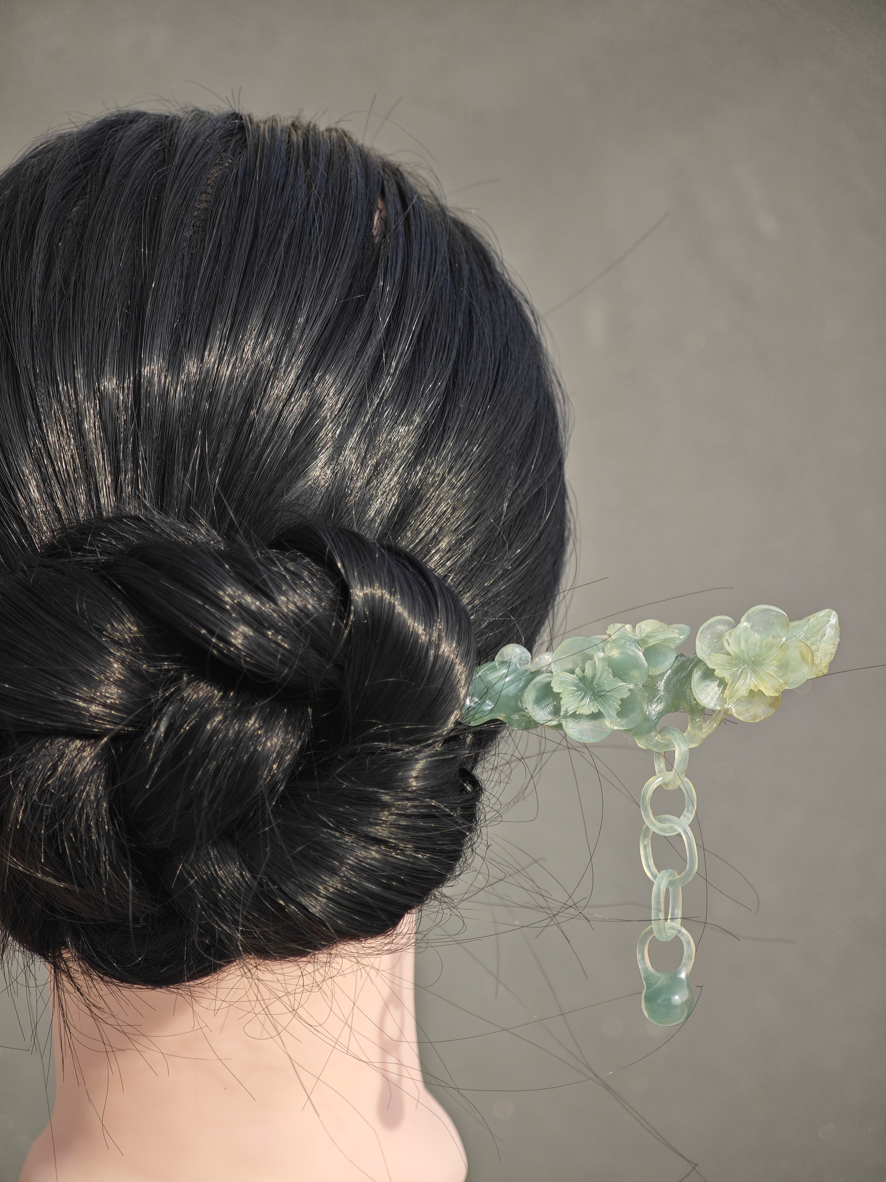 Clear Brook Plum Jade Hairpin