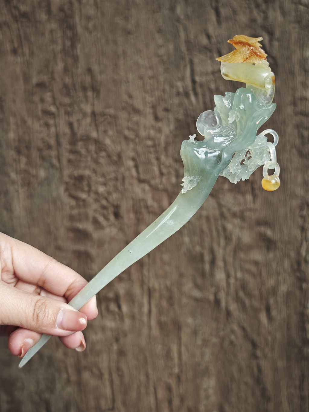 Wild Goose Resting on Moonlit Peaks