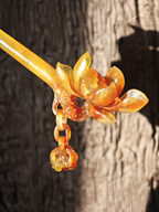 Golden Unctuous Lotus & Pod Jade Hairpin