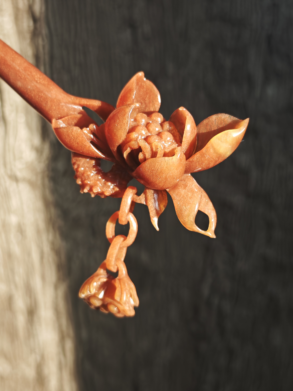 Golden Lotus Jade Hairpin