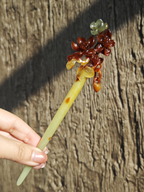 Crimson Petal Layered Jade Hairpin