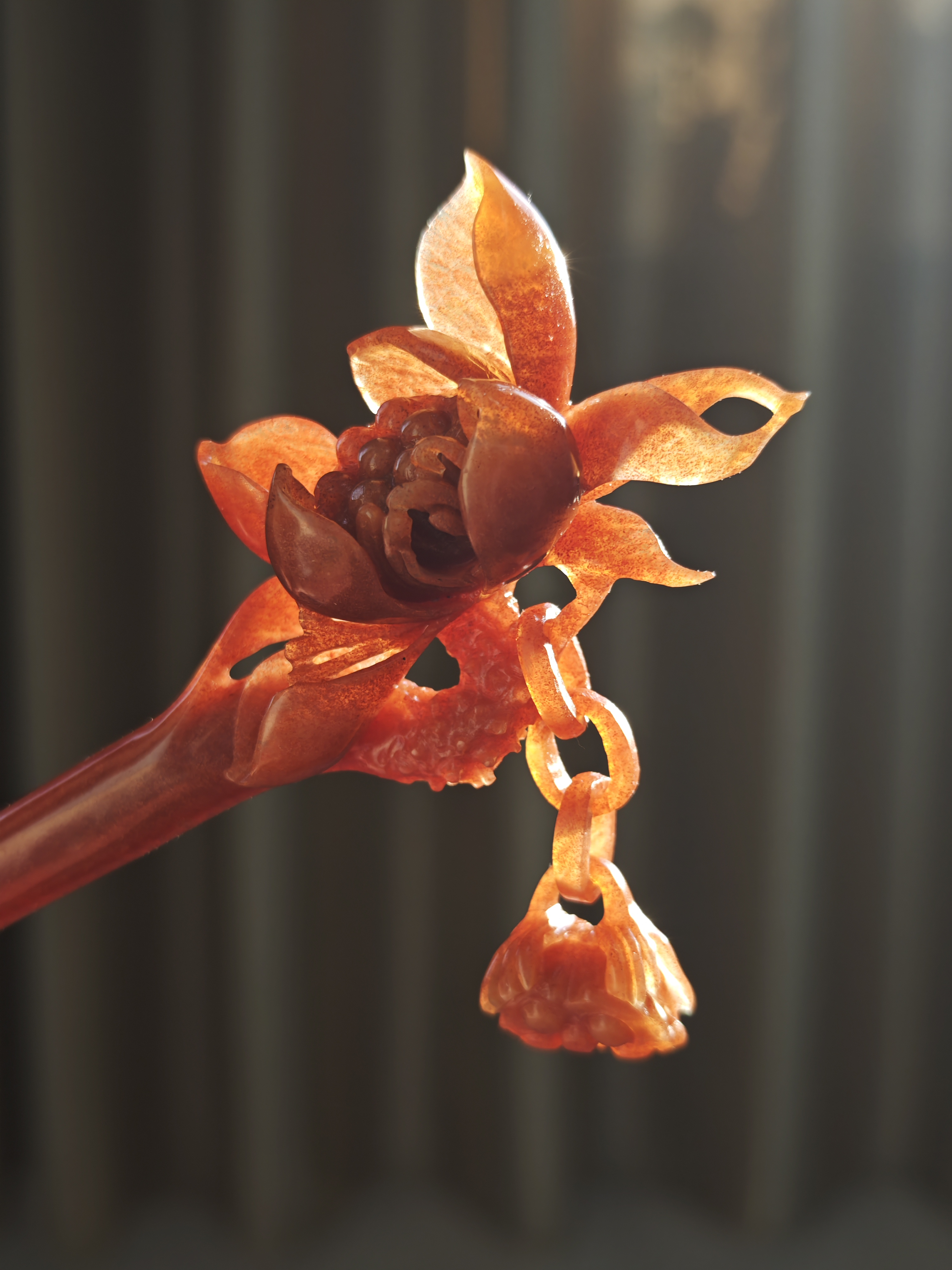 Golden Lotus Jade Hairpin