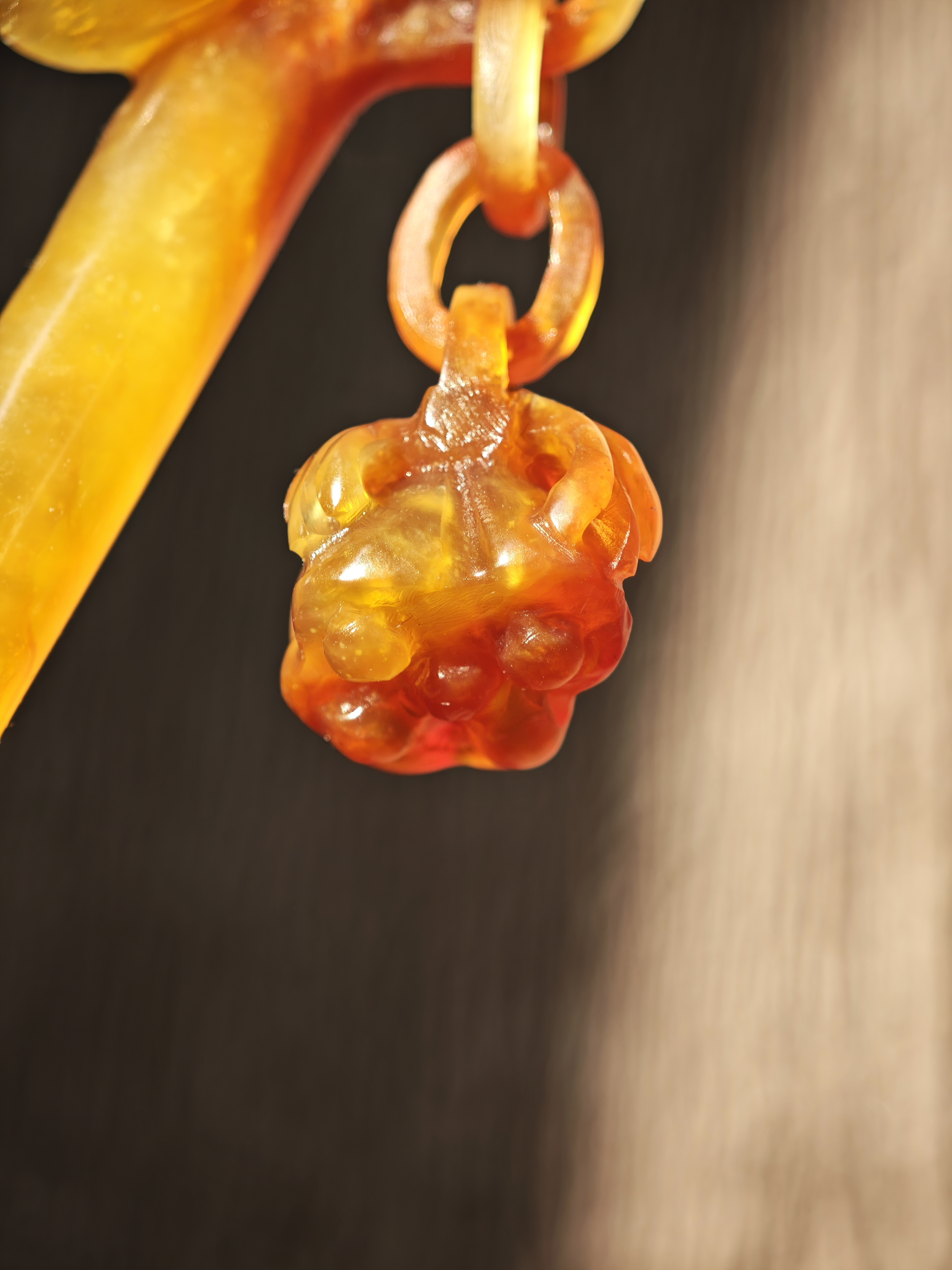 Golden Unctuous Lotus & Pod Jade Hairpin