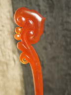 Crimson Cloud Ruyi Hairpin