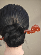 Crimson Cloud Ruyi Hairpin
