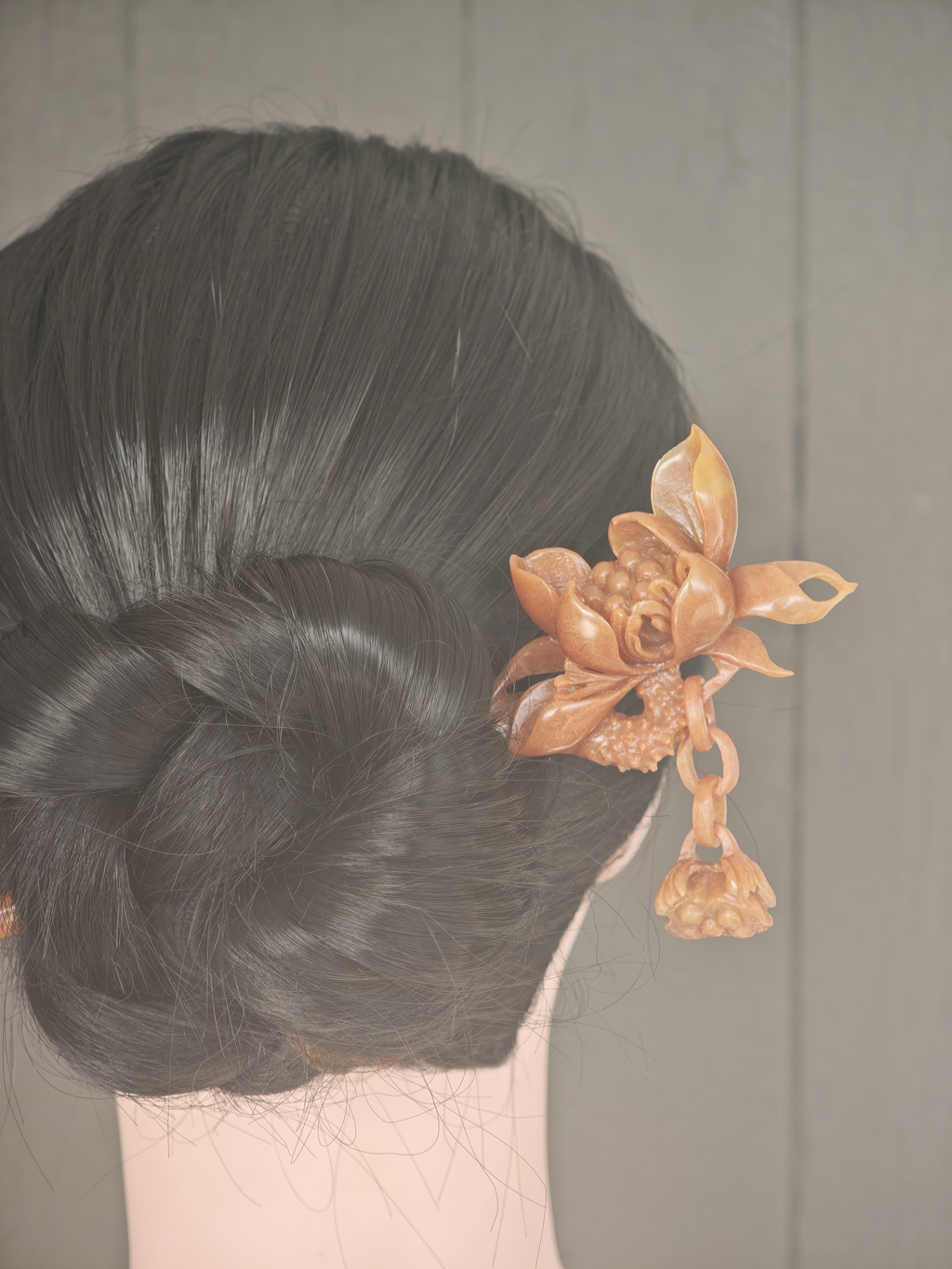 Golden Lotus Jade Hairpin