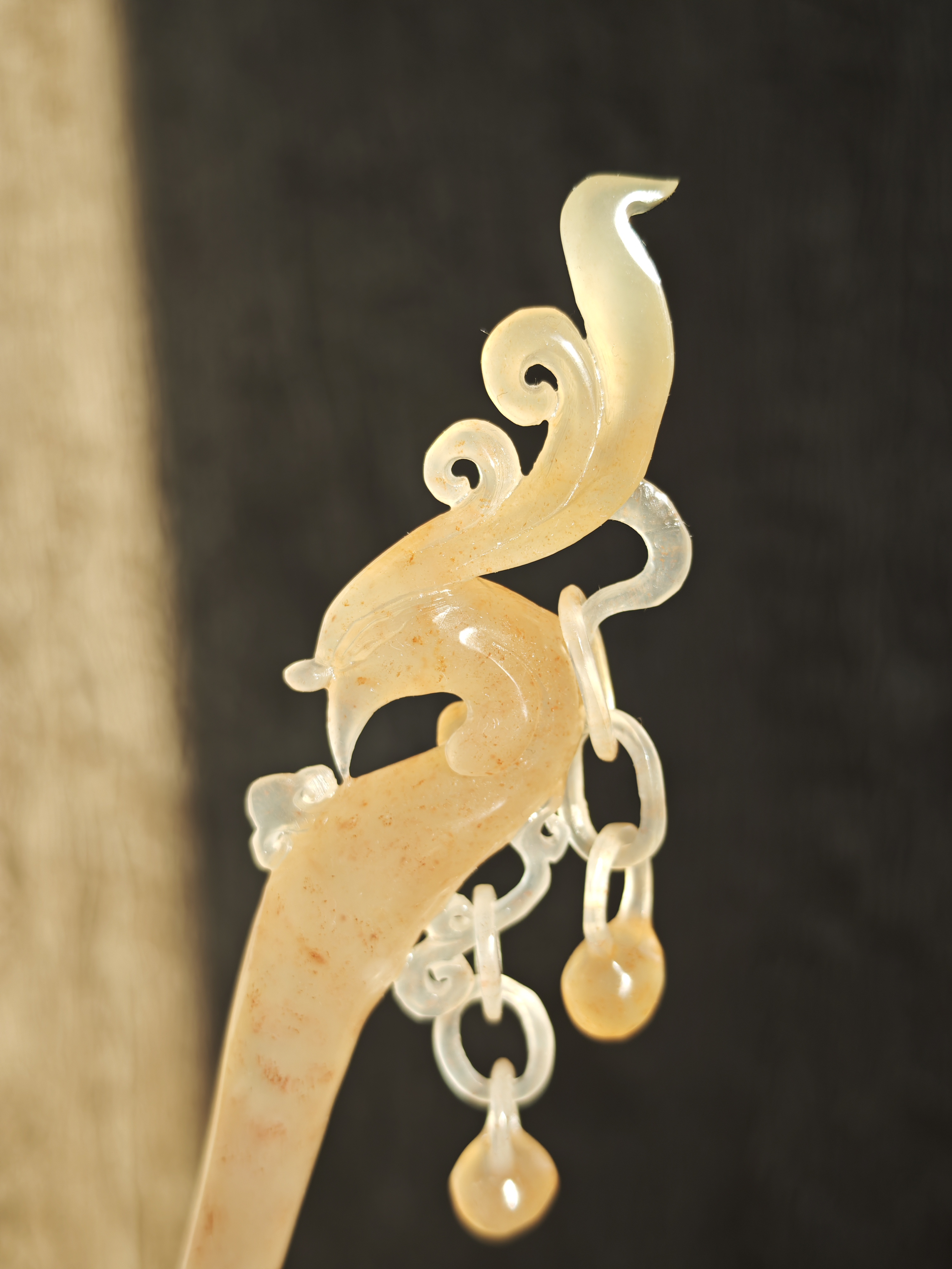 Warm Phoenix Jade Hairpin