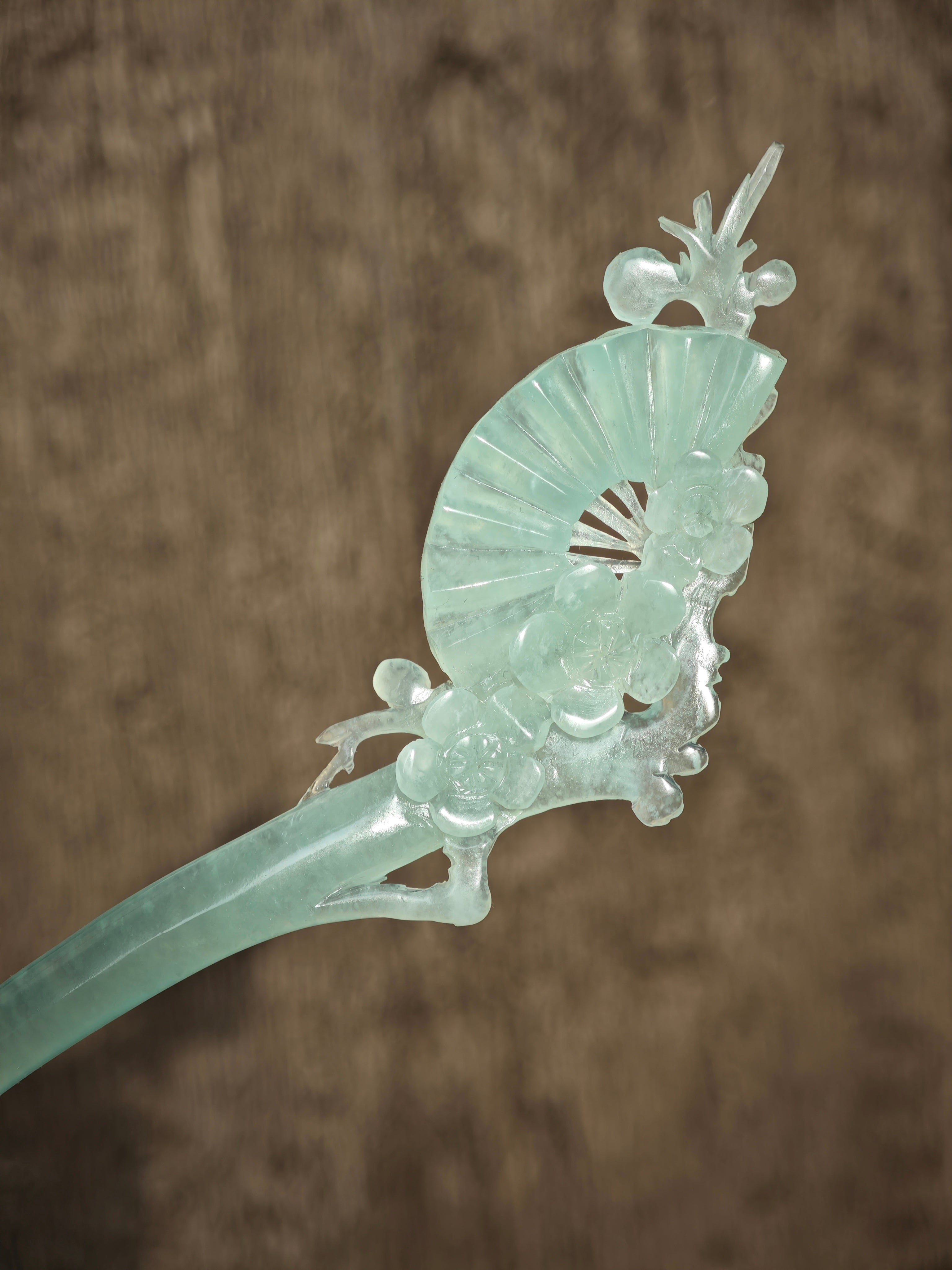 Verdant Blossom Fan