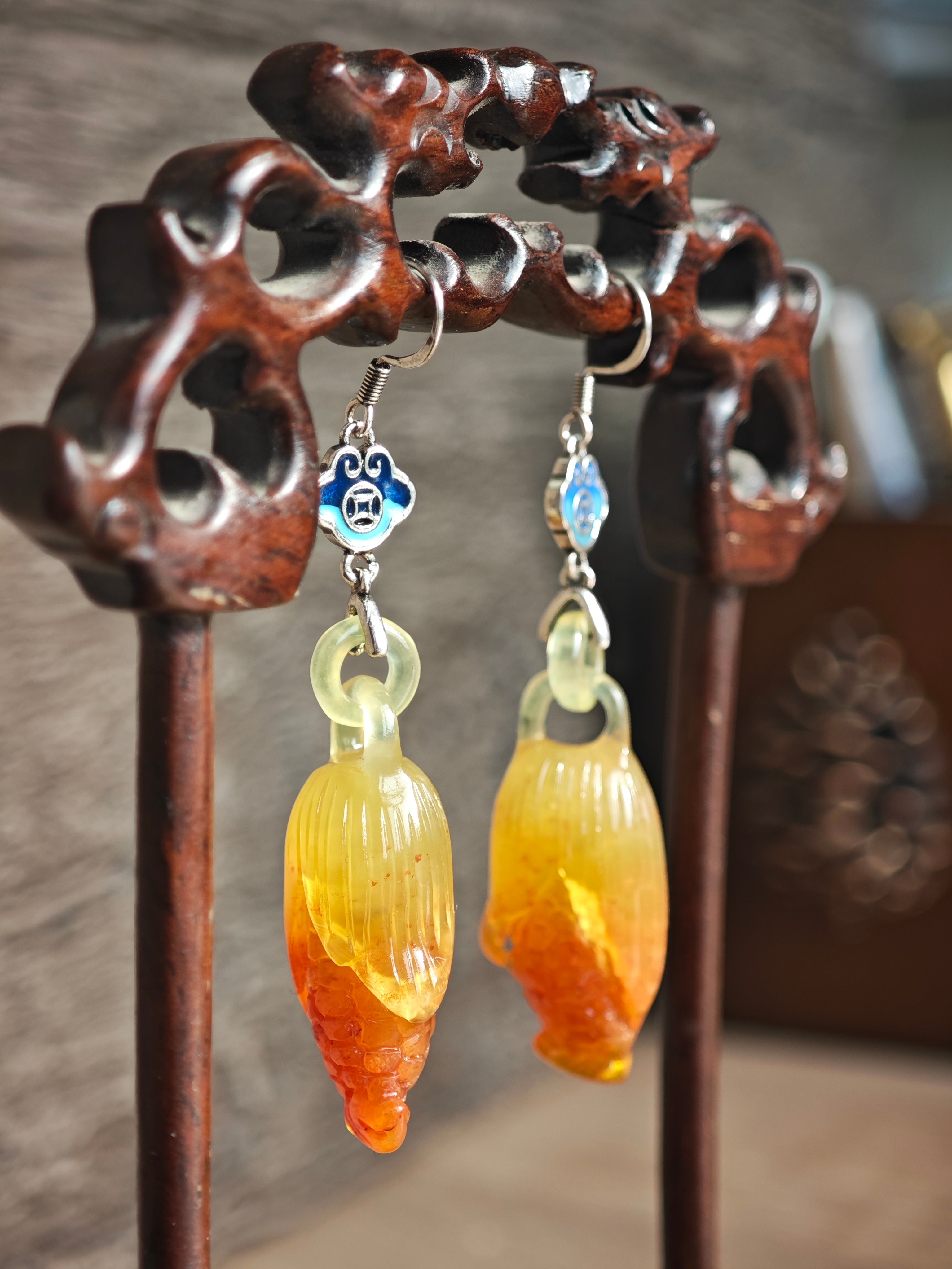 Vermilion Harvest Earrings