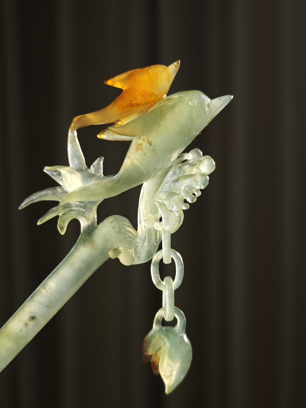 Variegated Dolphin Jade Hairpin