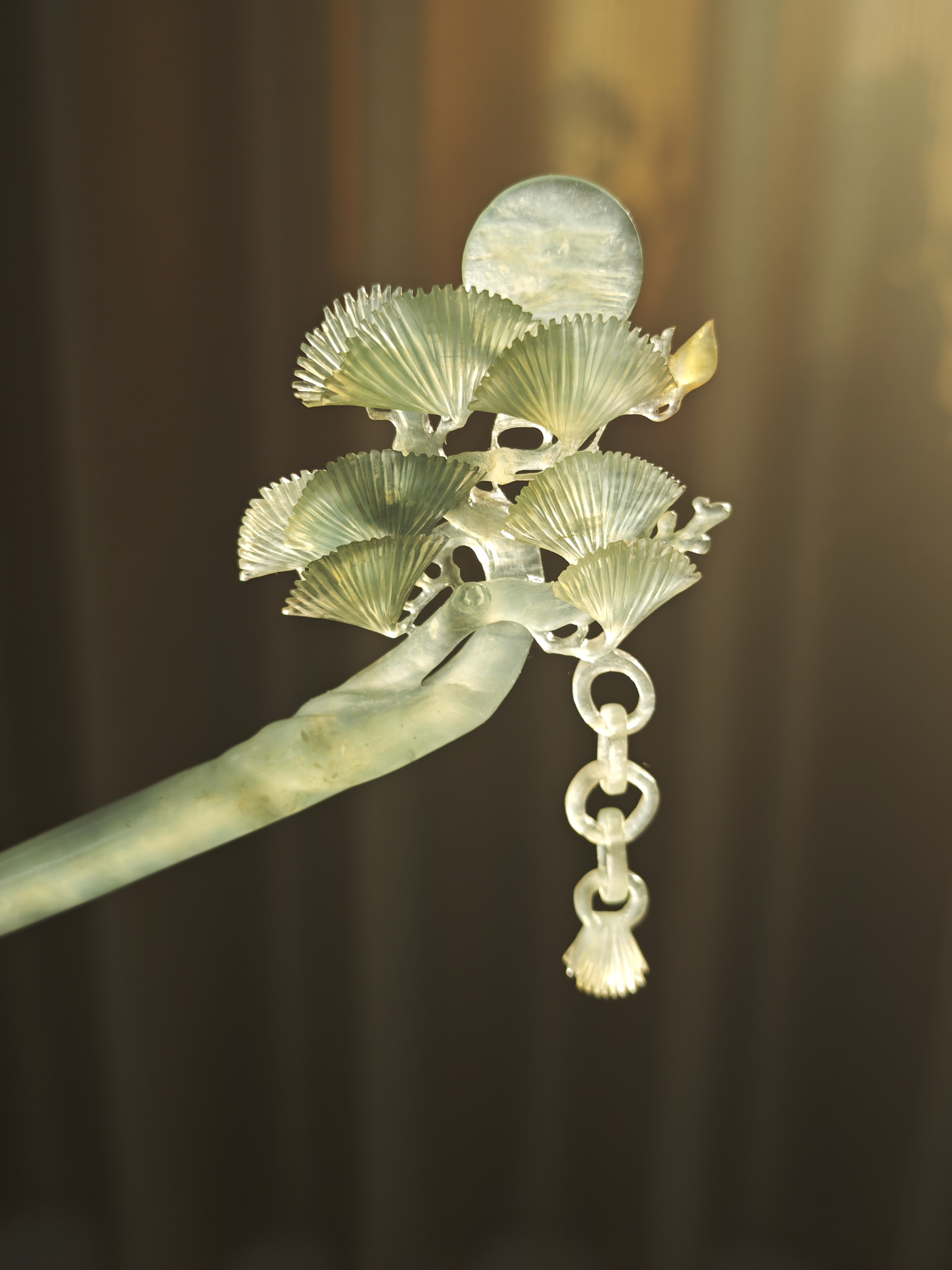Moonlit Pine Jade Hairpin