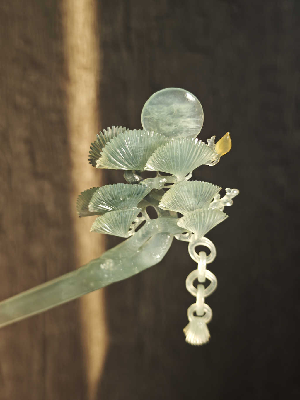Moonlit Pine Jade Hairpin