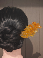 Golden Lustrous Regal Peony Jade Hairpin