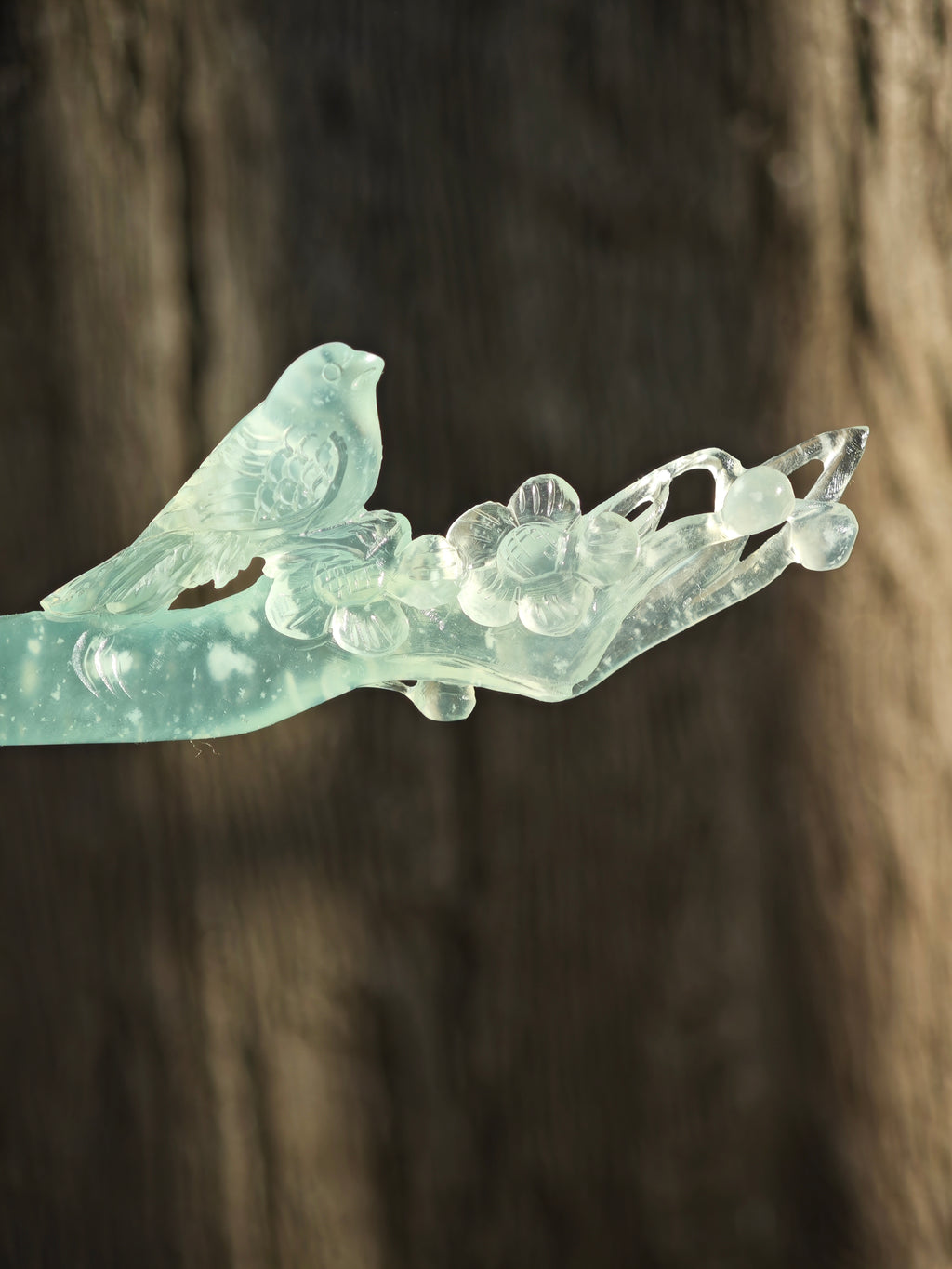 Serene Frost Jade Hairpin