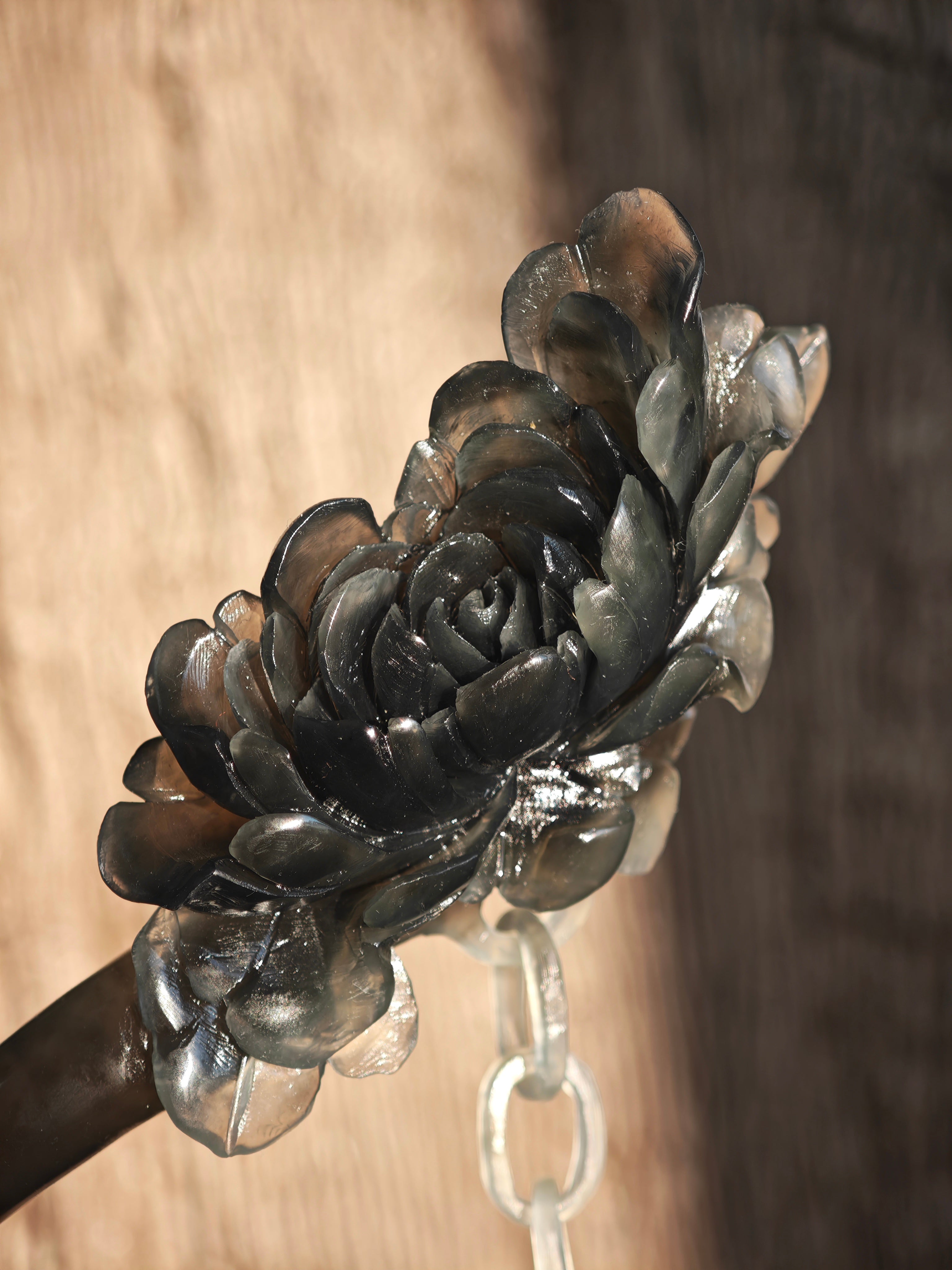 Ink Dynasty Hairpin — Where Poetic Ink Meets Blooming Splendor