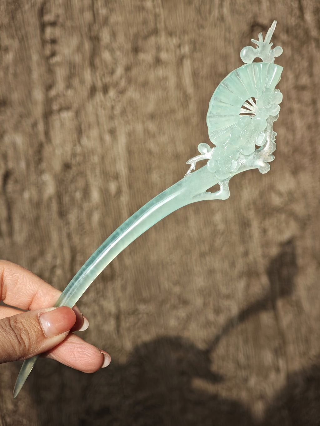 Verdant Blossom Fan