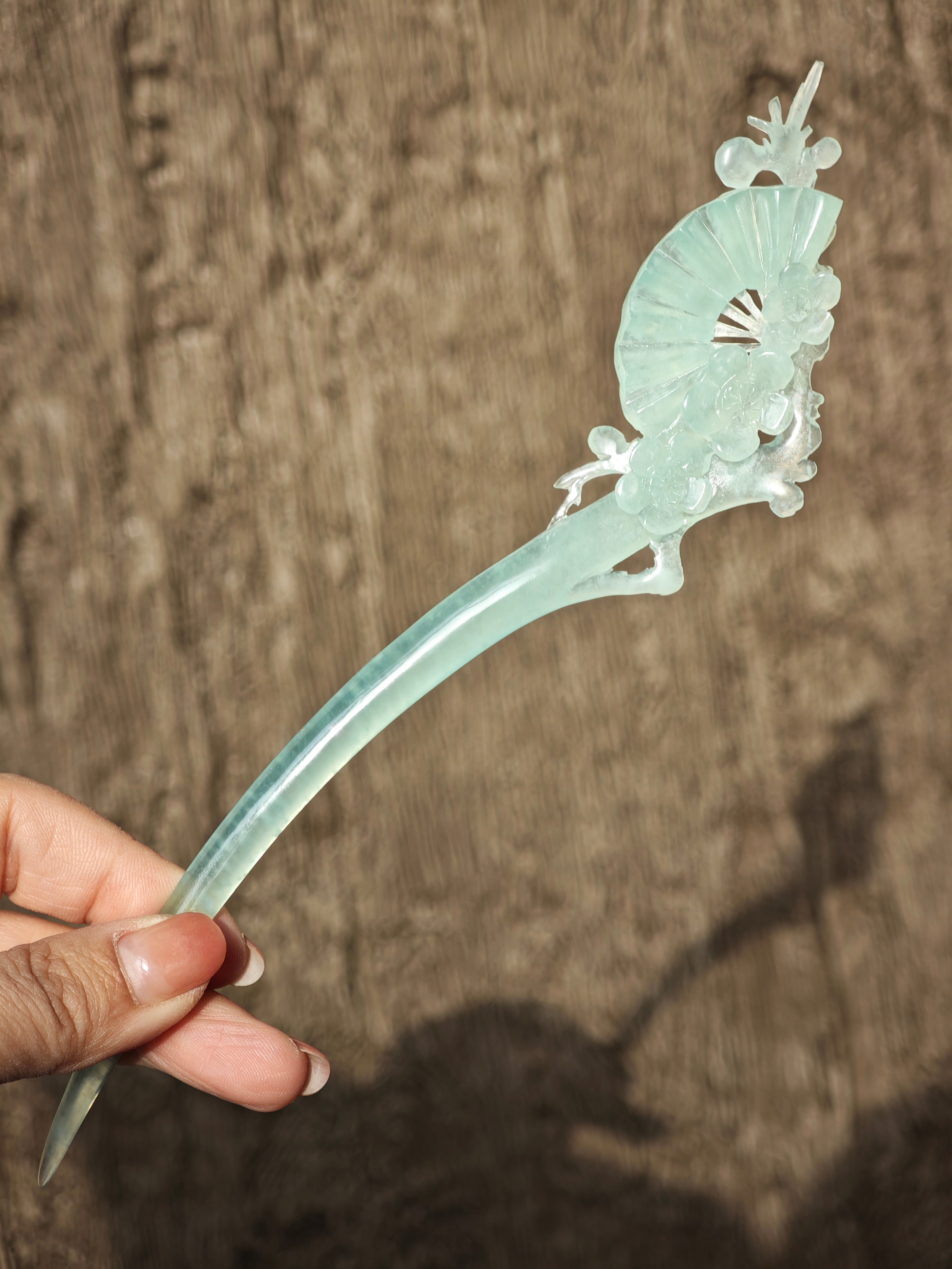 Verdant Blossom Fan