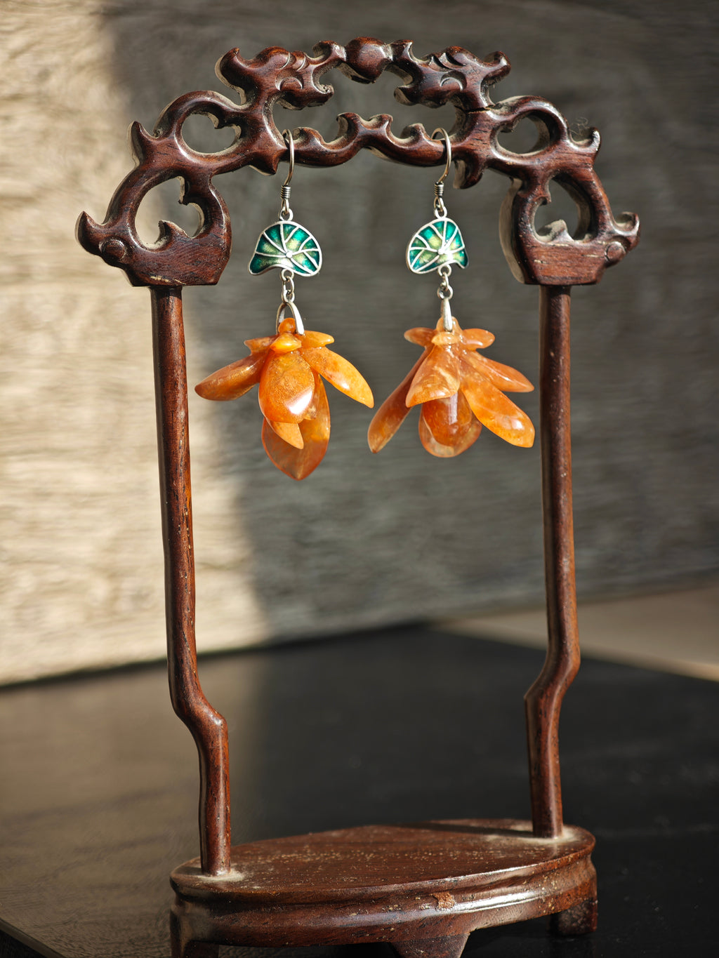 Luminous Orchid Pavilion Earrings