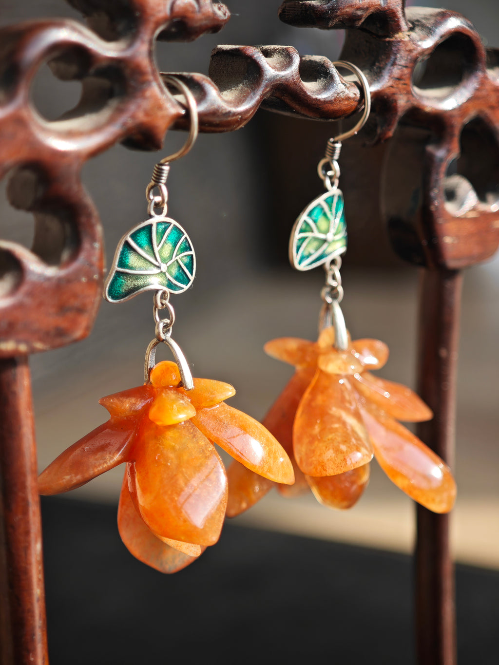 Luminous Orchid Pavilion Earrings